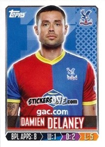 Figurina Damien Delaney - Premier League Inglese 2013-2014 - Topps