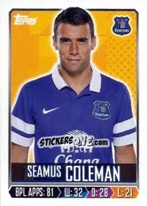 Figurina Seamus Coleman - Premier League Inglese 2013-2014 - Topps