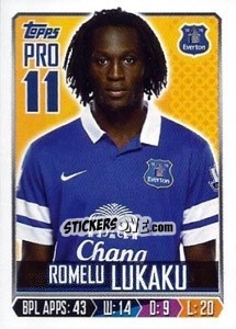 Sticker Romelu Lukaku - Premier League Inglese 2013-2014 - Topps