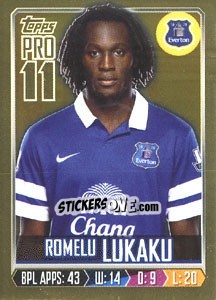 Figurina Romelu Lukaku - Premier League Inglese 2013-2014 - Topps