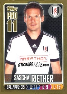 Sticker Sascha Riether - Premier League Inglese 2013-2014 n. 106g - Topps