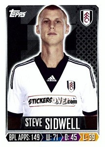 Sticker Steve Sidwell - Premier League Inglese 2013-2014 n. 108 - Topps