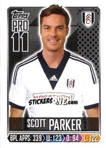 Figurina Scott Parker - Premier League Inglese 2013-2014 - Topps