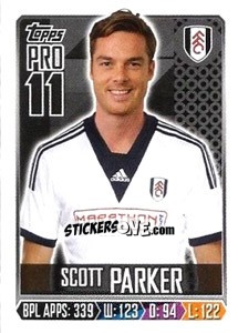 Sticker Scott Parker - Premier League Inglese 2013-2014 n. 109 - Topps