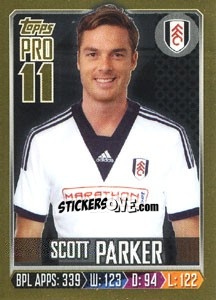 Sticker Scott Parker - Premier League Inglese 2013-2014 n. 109g - Topps
