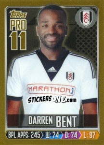 Sticker Darren Bent - Premier League Inglese 2013-2014 n. 112g - Topps