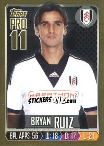 Sticker Bryan Ruiz - Premier League Inglese 2013-2014 n. 113g - Topps
