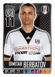 Sticker Dimitar Berbatov - Premier League Inglese 2013-2014 n. 114 - Topps
