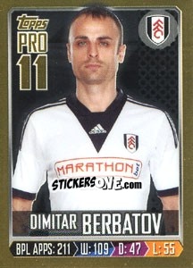 Sticker Dimitar Berbatov - Premier League Inglese 2013-2014 n. 114g - Topps