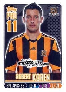 Sticker Robert Koren - Premier League Inglese 2013-2014 n. 124 - Topps