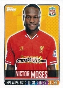 Cromo Victor Moses - Premier League Inglese 2013-2014 - Topps
