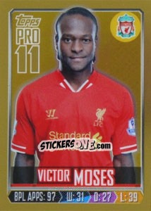 Sticker Victor Moses - Premier League Inglese 2013-2014 n. 144g - Topps