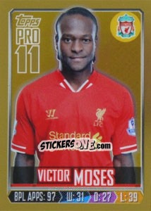 Figurina Victor Moses - Premier League Inglese 2013-2014 - Topps