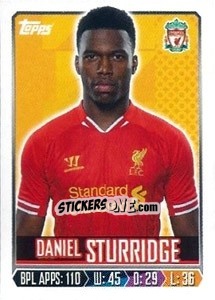 Figurina Daniel Sturridge - Premier League Inglese 2013-2014 - Topps