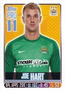 Figurina Joe Hart - Premier League Inglese 2013-2014 - Topps