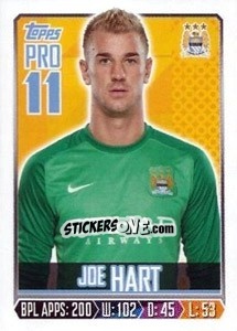 Sticker Joe Hart - Premier League Inglese 2013-2014 n. 151 - Topps