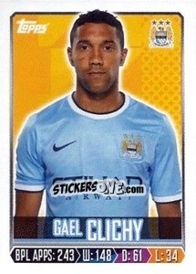 Sticker Gael Clichy - Premier League Inglese 2013-2014 n. 154 - Topps