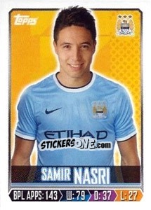 Sticker Samir Nasri - Premier League Inglese 2013-2014 n. 155 - Topps