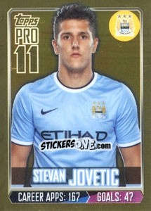 Sticker Stevan Jovetic - Premier League Inglese 2013-2014 n. 161g - Topps