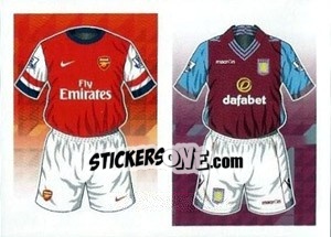 Figurina Arsenal / Aston Villa - Premier League Inglese 2013-2014 - Topps