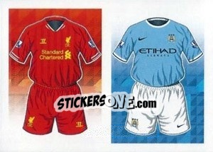Sticker Liverpool / Manchester City - Premier League Inglese 2013-2014 n. 167 - Topps