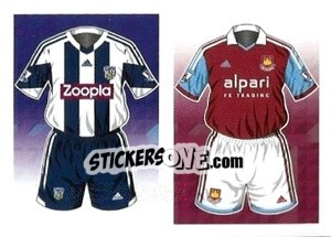 Figurina West Bromwich Albion / West Ham United - Premier League Inglese 2013-2014 - Topps