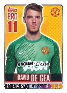 Sticker David de Gea - Premier League Inglese 2013-2014 n. 197 - Topps