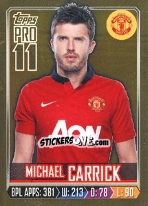 Sticker Michael Carrick - Premier League Inglese 2013-2014 n. 202g - Topps