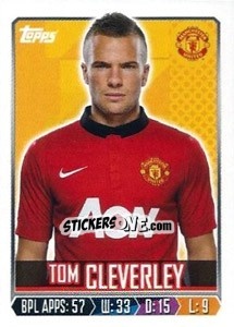 Sticker Tom Cleverley - Premier League Inglese 2013-2014 n. 204 - Topps