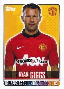 Sticker Ryan Giggs - Premier League Inglese 2013-2014 n. 205 - Topps