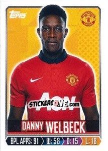 Sticker Danny Welbeck - Premier League Inglese 2013-2014 n. 206 - Topps