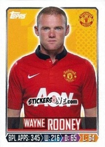 Sticker Wayne Rooney - Premier League Inglese 2013-2014 n. 207 - Topps