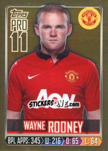 Figurina Wayne Rooney - Premier League Inglese 2013-2014 - Topps