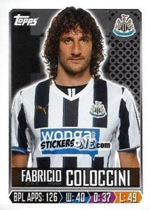 Figurina Fabricio Coloccini - Premier League Inglese 2013-2014 - Topps