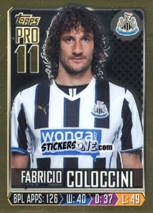 Figurina Fabricio Coloccini - Premier League Inglese 2013-2014 - Topps