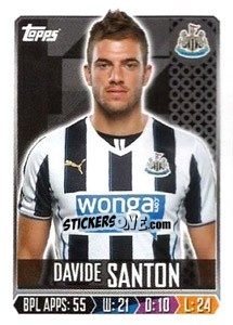 Sticker Davide Santon - Premier League Inglese 2013-2014 - Topps