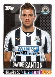 Sticker Davide Santon - Premier League Inglese 2013-2014 n. 216 - Topps