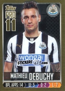 Sticker Mathieu Debuchy - Premier League Inglese 2013-2014 n. 217g - Topps