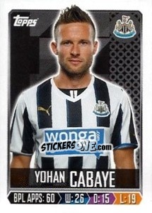 Sticker Yohan Cabaye - Premier League Inglese 2013-2014 n. 220 - Topps