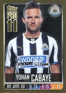 Sticker Yohan Cabaye - Premier League Inglese 2013-2014 n. 220g - Topps