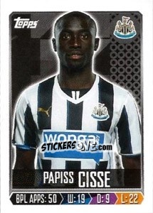Sticker Papiss Cisse - Premier League Inglese 2013-2014 - Topps