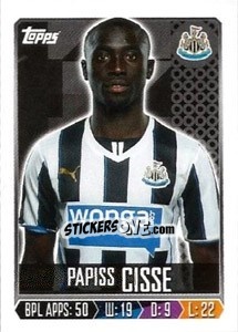 Sticker Papiss Cisse - Premier League Inglese 2013-2014 n. 224 - Topps
