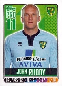 Sticker John Ruddy - Premier League Inglese 2013-2014 - Topps