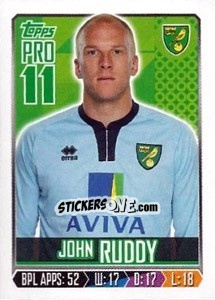 Sticker John Ruddy - Premier League Inglese 2013-2014 n. 229 - Topps