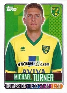 Sticker Michael Turner - Premier League Inglese 2013-2014 n. 231 - Topps