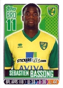 Sticker Sebastien Bassong - Premier League Inglese 2013-2014 n. 232 - Topps