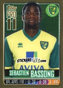 Sticker Sebastien Bassong - Premier League Inglese 2013-2014 n. 232g - Topps