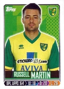 Figurina Russell Martin - Premier League Inglese 2013-2014 - Topps