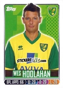 Sticker Wes Hoolahan - Premier League Inglese 2013-2014 n. 234 - Topps