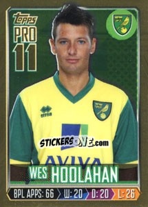 Figurina Wes Hoolahan - Premier League Inglese 2013-2014 - Topps